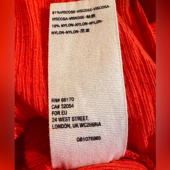 ❤️ Gorgeous Free People Red Long Sleeve Blouse Small - Picture 8 of 9